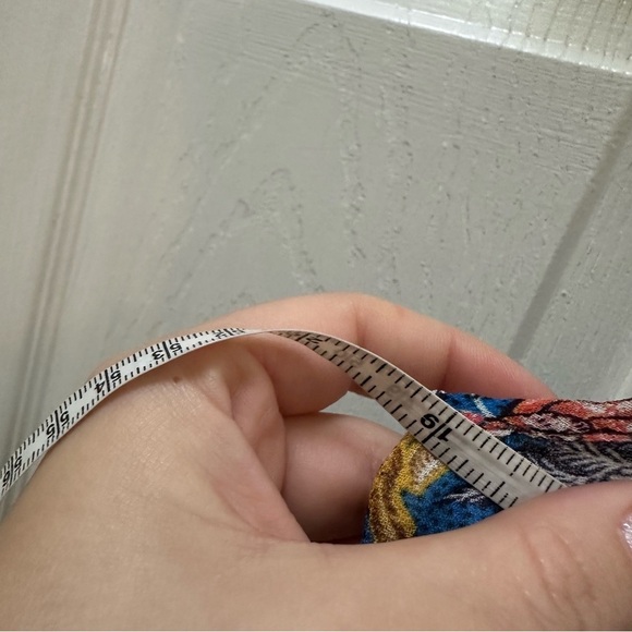 Anthropologie Verb Vineyard Tiered Maxi Dress Size 12 p blue floral v neck - Picture 5 of 9